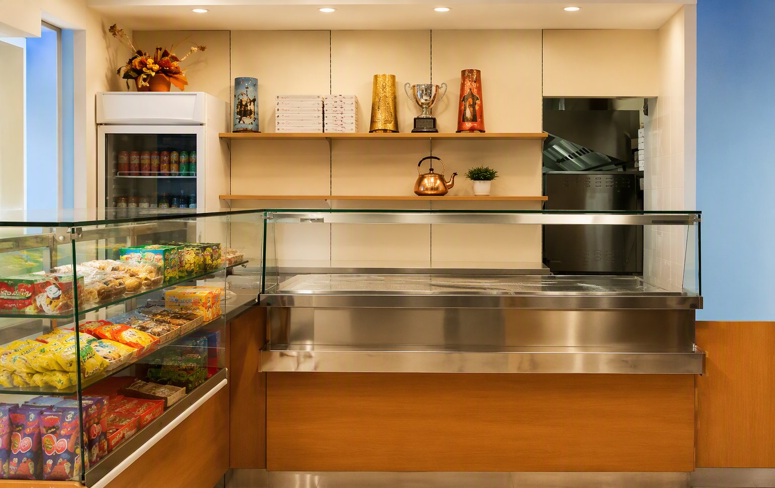 Il banco della pizzeria